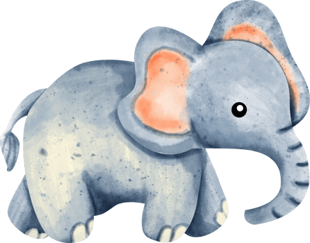 watercolor cartoon elephant png
