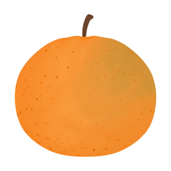 orange cartoon icon. hand drawn watercolor stlye png