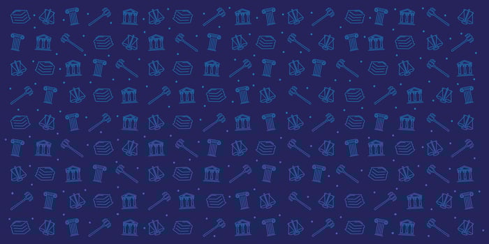 background with texture of lawyer symbols blue color design in vector