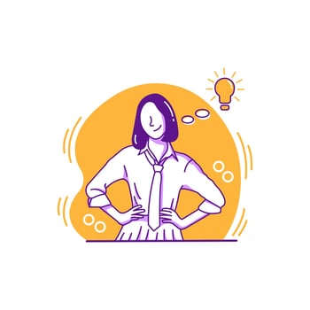 Idea Thinker - Flat Design vector