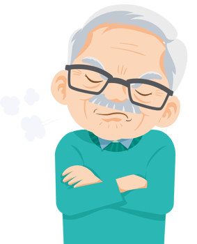 Elderly man or grandfather in appearance png