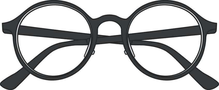 drawing glasses without background vector