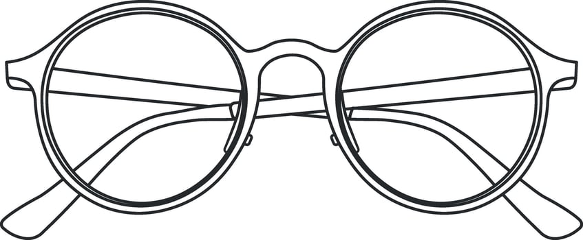 drawing glasses without background vector