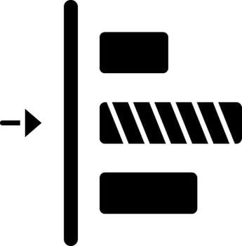Left alignment Glyph Icon vector