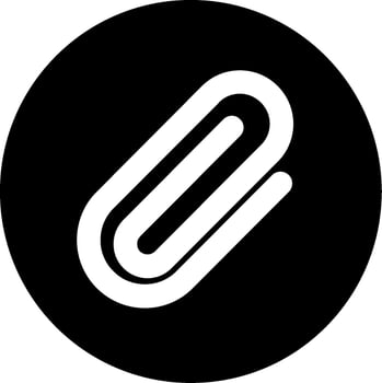 Paperclip 1 Glyph Icon vector