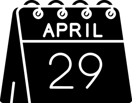29th of April Glyph Icon vector