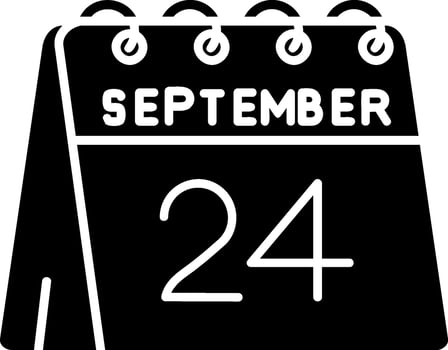 24th of September Glyph Icon vector
