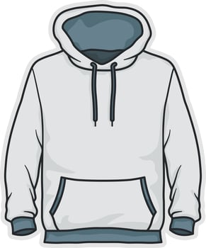 hooded sweater without background vector
