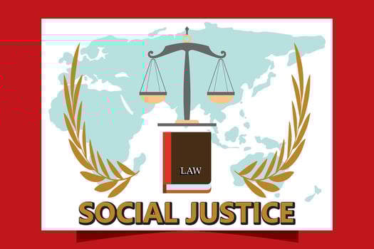 Social justice or human rights. vector