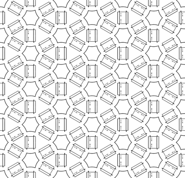 Black seamless abstract pattern. Overlay for background and backdrop. Ornamental design. PNG graphic illustration with transparent background.