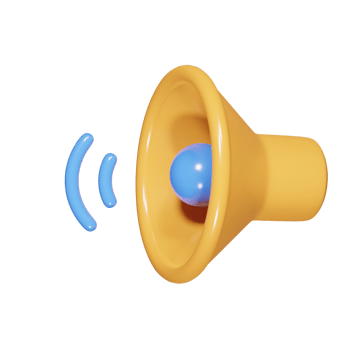 Sound icon 3d render png