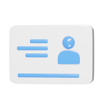 Id card icon 3d render png