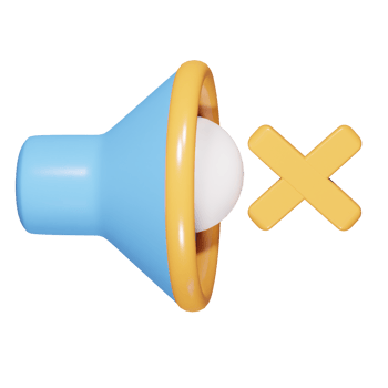 Mute icon 3d render png