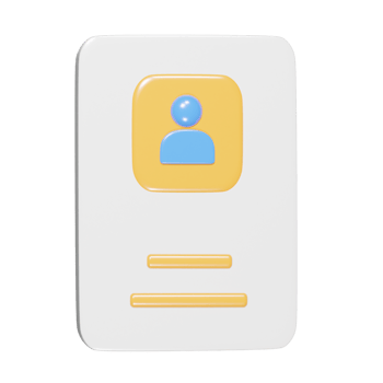 Id card icon 3d render png