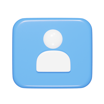 Person icon 3d render png