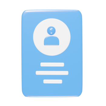 Id card icon 3d render png