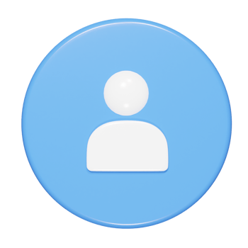 Person icon 3d render png