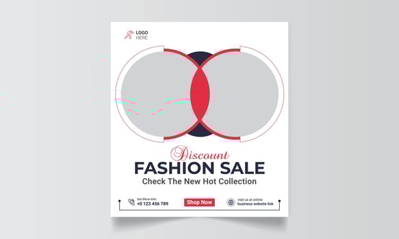New arrival Fashion Sale Social media post or web banner vector template