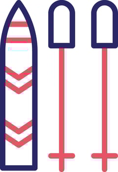 Skiing Vector Icon