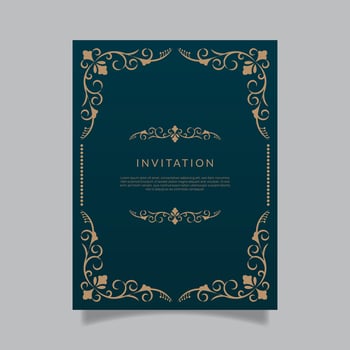 Vector invitation, card with ethnic elements.