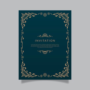 Vector invitation, card with ethnic elements.
