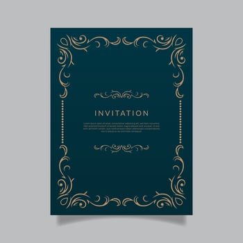 Vector invitation, card with ethnic elements.