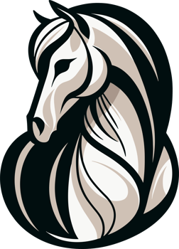 AI generated Horse Head Clipart illustration. AI Generative Free PNG. png