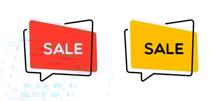 Flat Trendy Geometric Sale Bubble Label vector