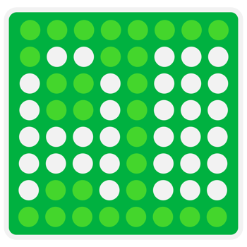 Green digital square led Artificial intelligence display with sample panel. AI png
