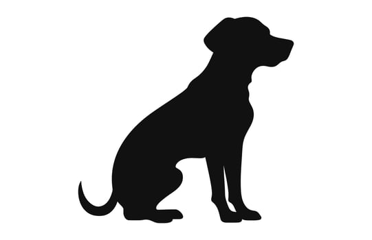 A Dog Silhouette black vector free