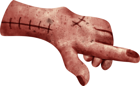 watercolor zombie hand png