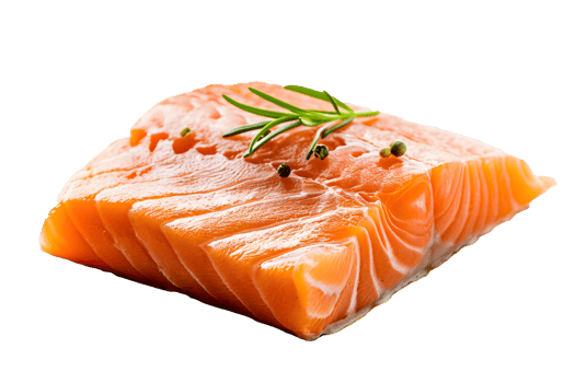 AI generated raw salmon fillet png