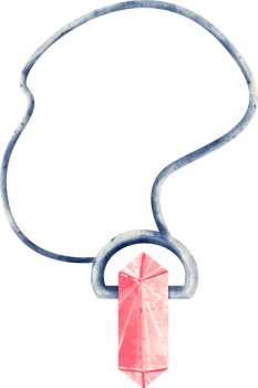 watercolor Crystal necklace png