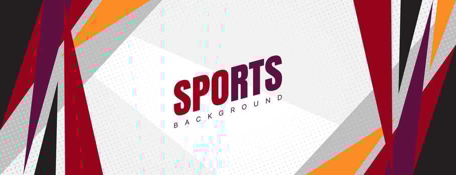 abstract sports banner background with red, orange and purple color. vector illustration