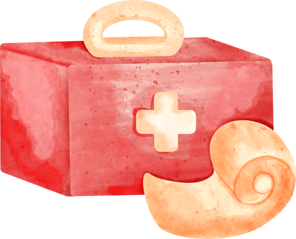 watercolor medical first aid kit png
