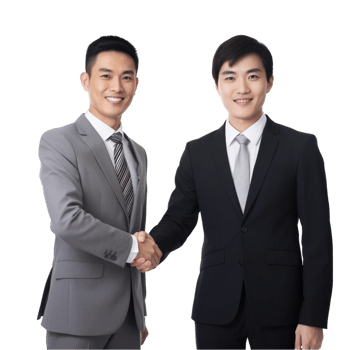 AI generated business man on transparent background png