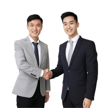 AI generated business man on transparent background png