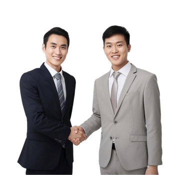 AI generated business man on transparent background png