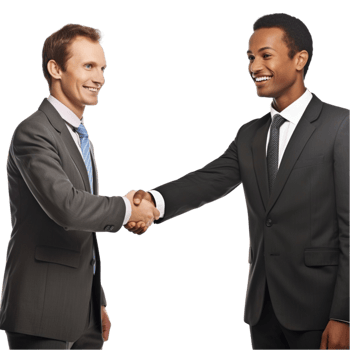 AI generated business man on transparent background png