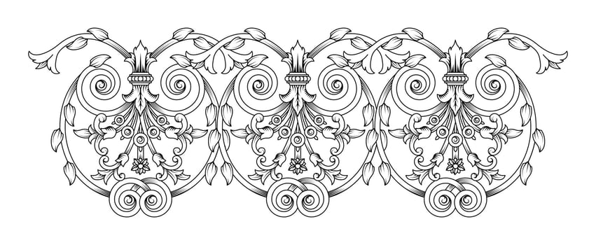 Vintage baroque ornament vector