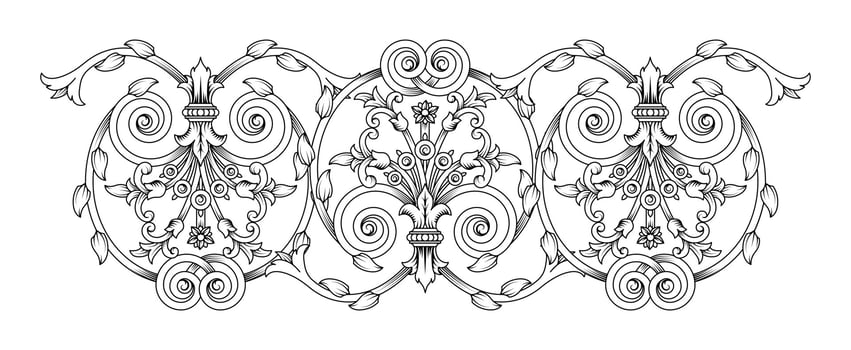 Vintage baroque ornament vector