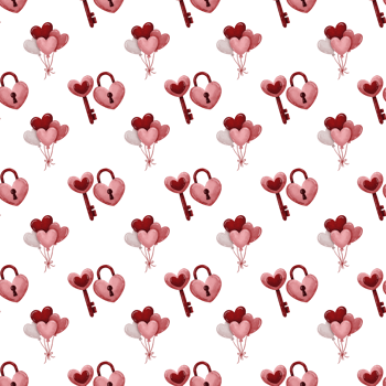 Watercolor Valentine's Day Seamless Pattern png