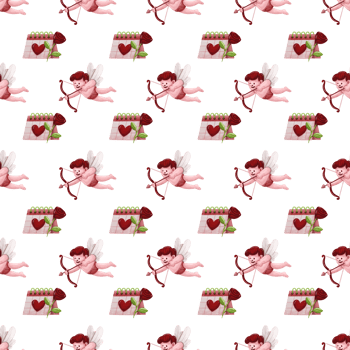 Watercolor Valentine's Day Seamless Pattern png