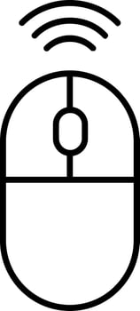 Wireless Mouse Line Icon vector