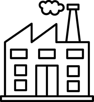 Factory Line Icon vector