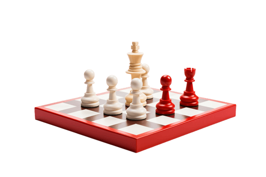 AI generated Strategic Chess Harmony On Transparent Background png