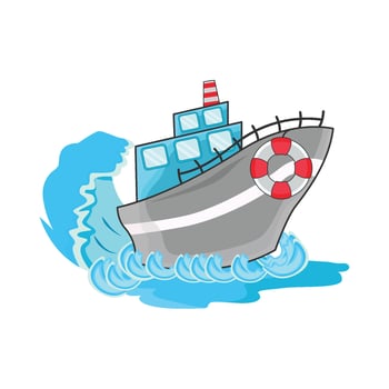 illustration of boat vector
