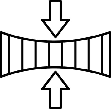 Elasticity Line Icon vector
