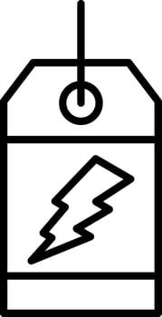flash Sale Line Icon vector