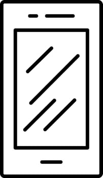 Mobile Phone Line Icon vector
